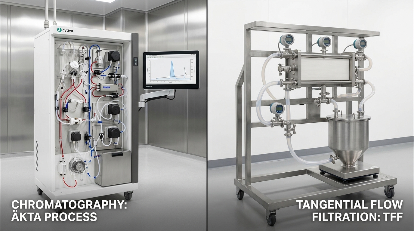 Cytiva ÄKTA™ (UNICORN™ 7), Sartorius & MilliporeSigma Skids