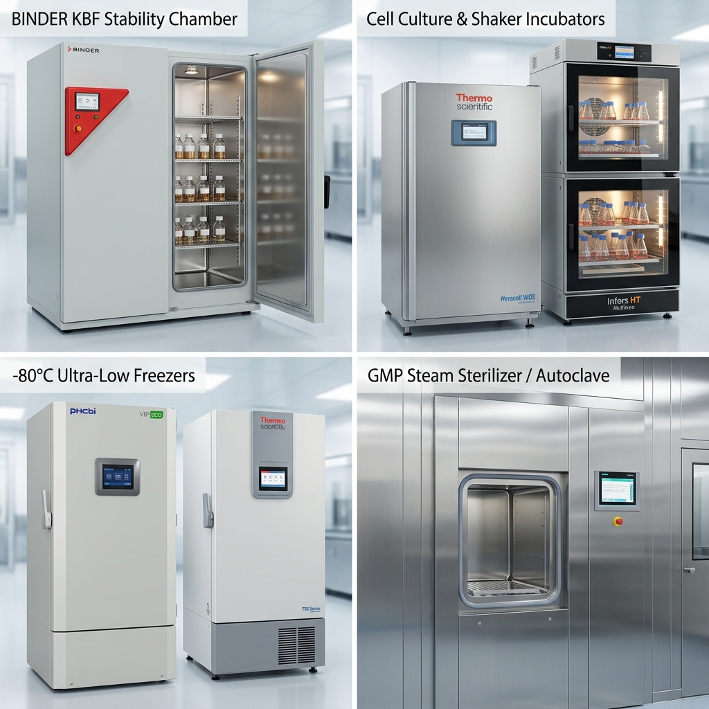 Stability Chambers (MKT), CO₂ Incubators, -80°C ULT & Autoclaves